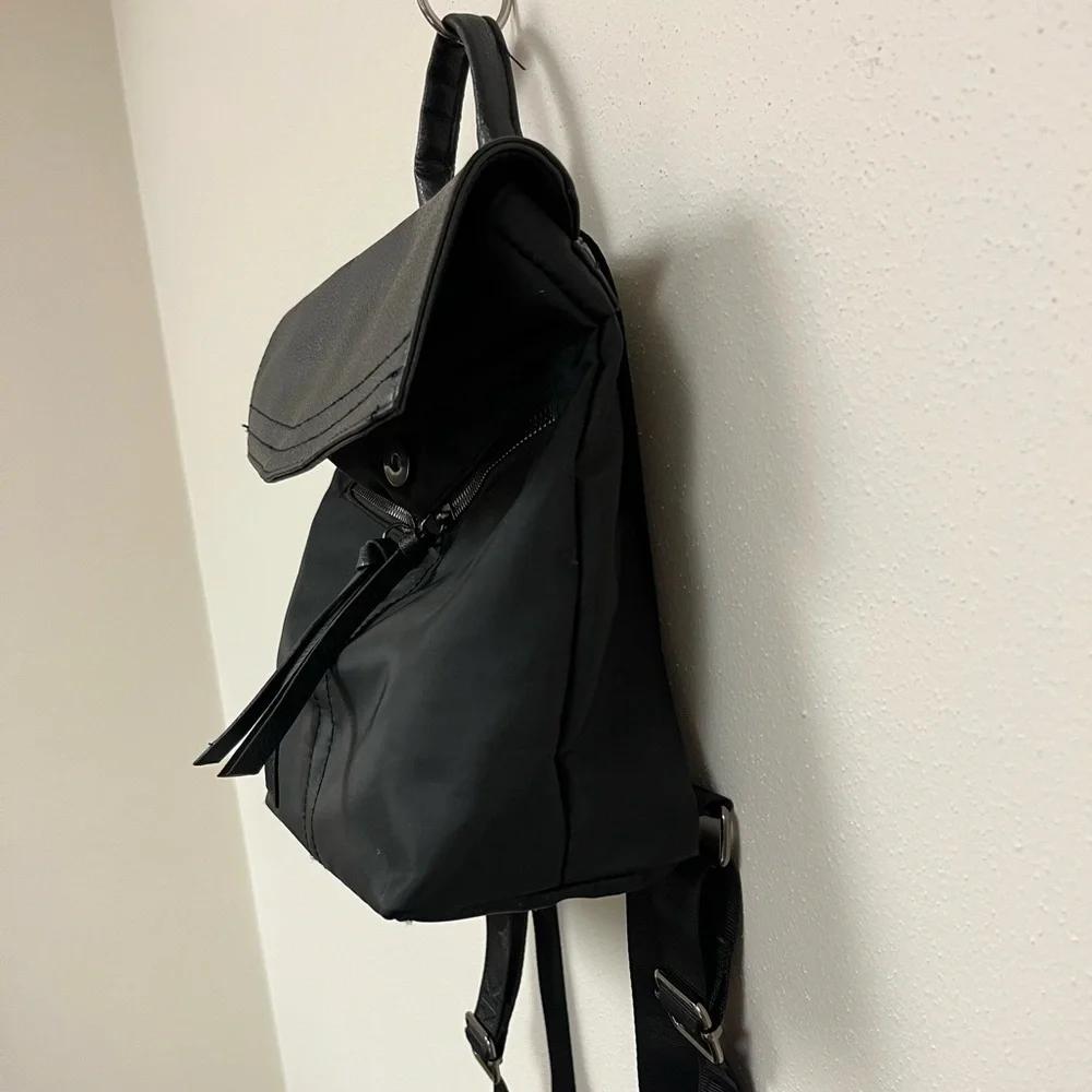 Botkier New York Mini Trigger Backpack Black Faux Leather